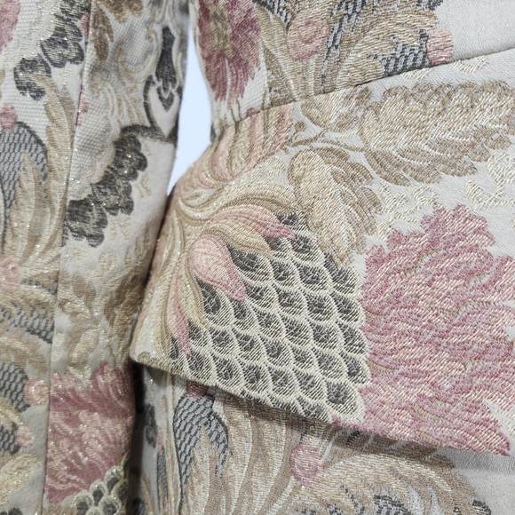 Emmanuel Ungaro Dior Reminiscent Luxury Brocade Peplum Suit Yves $t Lauren - Picture 11 of 16